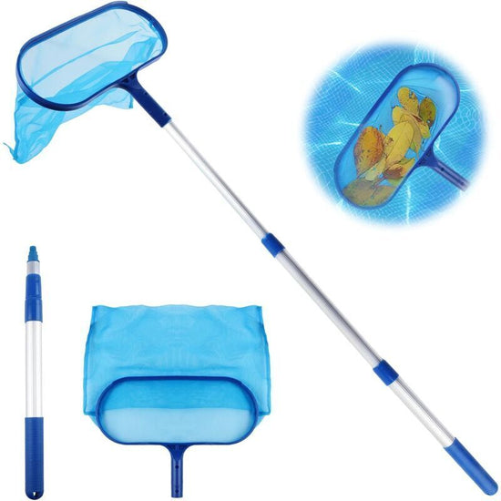 Pool Skimmer with Fine Mesh Net and Telescopic Handle for Easy Cleaning