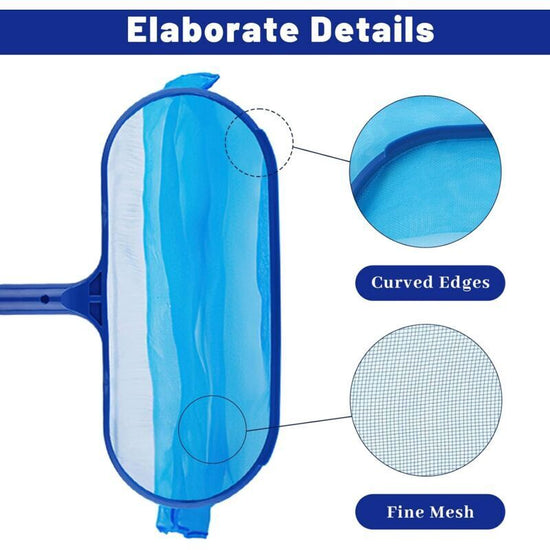 Pool Skimmer with Fine Mesh Net and Telescopic Handle for Easy Cleaning