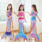 Mermaid Swimsuit Monofin Fins Kids L (7-9 Years) Package A 3 pcs