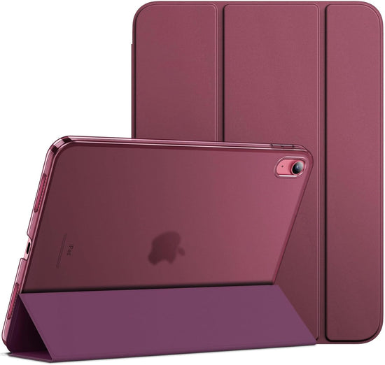 iPad (A16) 11th/10th Generation Case, Slim Stand Hard Back Cover with Auto Wake/Sleep Function, Burgundy