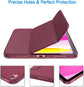 iPad (A16) 11th/10th Generation Case, Slim Stand Hard Back Cover with Auto Wake/Sleep Function, Burgundy