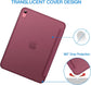 iPad (A16) 11th/10th Generation Case, Slim Stand Hard Back Cover with Auto Wake/Sleep Function, Burgundy