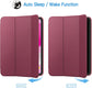 iPad (A16) 11th/10th Generation Case, Slim Stand Hard Back Cover with Auto Wake/Sleep Function, Burgundy