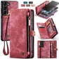 Retro Leather Wallet Case with Card Holder and Magnetic Closure iPhone 16 and Samsung S25 DarCompatible with k Pink