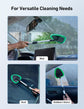 Windshield Washer Tool for Inside with 4 Reusable Washable Green Microfiber Pads
