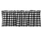 Checkered Kitchen Curtain Farmhouse Style 3-Pack Window Decoration in Black and White