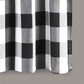 Checkered Kitchen Curtain Farmhouse Style 3-Pack Window Decoration in Black and White