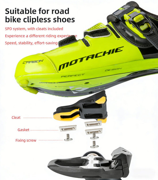 PROMEND bicycle clipless pedals, compatible with SHIMANO SPD-SL system
