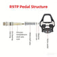 PROMEND bicycle clipless pedals, compatible with SHIMANO SPD-SL system