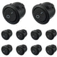 On/Off 2 Pin AC 6A(250V) 10A(125V) SPST Push Button Rocker Switches for Car Boat Truck Household, 10pcs Black Round