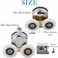 Shower Door Roller 4PCS Double Sliding Door Wheel Replacement Compatible with Shower Enclosure for 14mm Glass Hole