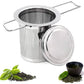 Tea filter, stainless steel tea strainer, tea strainer, tea infuser Tea strainer with lock, tea filter with fine holes, foldable handle design Suitable for