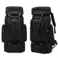 80L Military Tactical Backpack Waterproof Fishing Bag Multifunctional Bag for Adults Outdoor Sports Climbing Camping Black