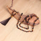 108 Mala Bead Necklace, Tibetan Prayer Beads in Natural Stone
