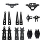 XLH Hosim 9125 RC Car Parts Kit, 14pcs Black Control Arms, Stub Axle, Bumper, Compatible with Hosim 9125