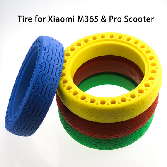 For Xiaomi electric scooter color solid tire multi-color honeycomb tire hollow airless tire M365 explosion-proof solid tire yellow