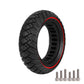 10-inch 10*3 off-road solid tire 255×80 non-slip explosion-proof tire 80/65-6 airless honeycomb tire Black Tire only