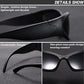 Wrap Around Fashion Glasses for Men Women Trendy Fast Oval Dark Futuristic Sunglasses Goggles Eyebrow
