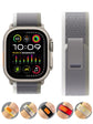 Trail Strap Compatible with Apple Watch Ultra 2 Series 9 8 7 6 5 3 for 49mm 45mm 44mm 42mm 41mm 40mm 38mm in Orange Beige