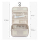 Travel Toiletry Bag for Women with Hook Beige Hanging Toiletry Bag