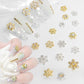 20pcs Snowflake Nail Charms with Rhinestones Silver Gold Christmas Decorations Alloy Nail Jewelry Snowflake Nails Design 3D Charms for Nails Decor DIY Craft Home&Salon