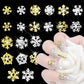 20pcs Snowflake Nail Charms with Rhinestones Silver Gold Christmas Decorations Alloy Nail Jewelry Snowflake Nails Design 3D Charms for Nails Decor DIY Craft Home&Salon