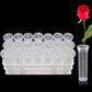 21 Pack 60ml Large Floral Tubes with Rack Holder for Milkweed Cuttings, Raising Caterpillars, Monarchs, Butterflies, Flower Arrangements