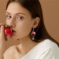 Wine Glass Earrings for Women Funny Creative Lightweight Acrylic Simulation Yellow Beer Whiskey Dangle Drop Earrings Holiday Party Chic Costume Jewelry