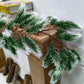 6 Ft Snow Flocked Norfolk Pine Cedar Realistic Pine Artificial Greenery Garlands for Decoration Xmas Mantle Fireplace Table Winter Decor