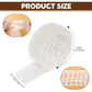 16.4ft Meat Netting Roll, Size 18, Elastic Smoked Meat Beef Poultry Ham Netting Cooking Meat Twine Net Cooked Food Mesh Bag for Meat Cooking or Drying Sausage Making