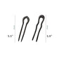 Carved Hair Forks for Buns for Women Two Prong Hair Stick for Long Hair U Shape Wood Hair Pin Handmade Hair Accessories(2pack)