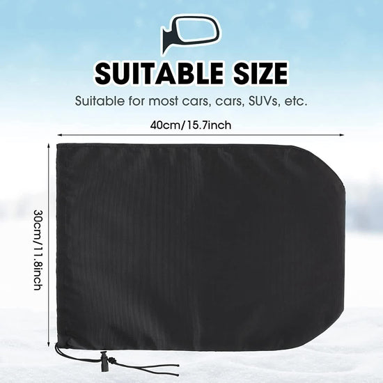 6 Pieces Waterproof Side Mirror Covers Auto Rearview Protection Cover Exterior Rear View Accessories Car Mirror Accessories with Drawstrings for Car Vehicle Winter