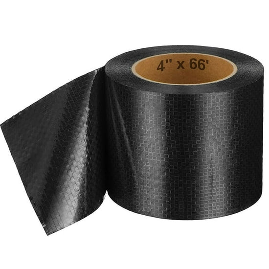 RV Underbelly Tape RV Underbelly Material Corrugated Waterproof Flex Mend Belly Tape Thick Adhesive Patch Sealing Mobile Home Camper Travel Trailer Tear Repair(1 Pack,4 Inch x 66 Feet)
