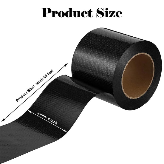 RV Underbelly Tape RV Underbelly Material Corrugated Waterproof Flex Mend Belly Tape Thick Adhesive Patch Sealing Mobile Home Camper Travel Trailer Tear Repair(1 Pack,4 Inch x 66 Feet)