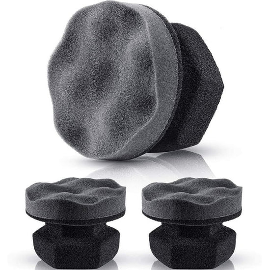 3 Pieces Tire Shine Applicator Tire Dressing Applicator Pads Tire Sponge Applicator Foam Tire Gel Wet Applicator Car Detailing Reusable Cleaning Supplies for Tire Shine (Gray,4.33 Inch)