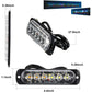 LED Amber Strobe Lights Vehicle Emergency Strobe Lights for Trucks LED Flashing Car Lights Windshield Lights Bars Hazard Shiny Mount Lights with Pads Screws for off Road Car(4 Pieces)