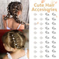 40 Pcs Mini Rhinestone Hair Clips Tiny Pearl Hair Clips Decorative Hair Clips Sparkly Crystal Hair Pins Silver White Hair Clips Wedding Bridal Hair Accessories for Girls Women