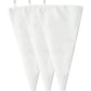 3 Pack Reusable Piping Bags, 18 Inch Cloth Pastry Bags Cake Decorating Bags Icing Piping Bag Hangable Frosting Piping Bags(White)