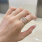 Sterling Silver Wrap Ring For Women Hug Ring Twist Ring 925 CZs Entwined Line Thumb Ring Dainty Statement Rings Multi Lanyed Wedding Band Jewelry Gifts for Her US Size 5-8