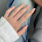 Sterling Silver Wrap Ring For Women Hug Ring Twist Ring 925 CZs Entwined Line Thumb Ring Dainty Statement Rings Multi Lanyed Wedding Band Jewelry Gifts for Her US Size 5-8