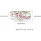 Dainty Infinity Heart Promise Ring for Women 925 Sterling Silver Pink Love CZ Birthstone Cute Ring for Wife Eternity Wedding Engagement Band Rings Jewelry Birthday Gift to Daughter Mother