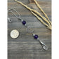 Moon and Star Rear View Mirror Accessories,Crystal Amethyst Stone Bead Car Decor Boho Witchy Suncatcher Healing Car Charm Hanging Ornaments for Women Men