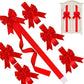 6 Pieces Christmas Cabinet Ribbons Bows Large Christmas Door Ribbon Cabinet Bows for Xmas Holidays Party Supplies (Red)