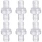6 Pack One Way Check Valves, 1/2" (12mm) Hose Barb Non Return Ozone Resistance Plastic Valve Pump for Fuel Oil Water Air Gas