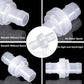 6 Pack One Way Check Valves, 1/2" (12mm) Hose Barb Non Return Ozone Resistance Plastic Valve Pump for Fuel Oil Water Air Gas