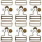 14 Sets Metal Overall Buckles, 1-1/2" Dungaree Replacement Clasp Clips with Adjustable Slide Buckle Buttons for Suspender Jeans Bib Pants DIY Sewing Accessories, Bronze