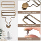 14 Sets Metal Overall Buckles, 1-1/2" Dungaree Replacement Clasp Clips with Adjustable Slide Buckle Buttons for Suspender Jeans Bib Pants DIY Sewing Accessories, Bronze