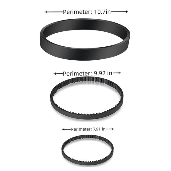 Replacement Belt Suitable for Bissell ProHeat 2X Revolution Pet Pro Carpet Cleaner 1986, 1964, 2007, 2007P Series, Replace Parts 1611129, 1611130 & 1606428(3 Different Types of Belts)