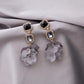 Vintage Acrylic Black Rose Petal Earrings for Women,Dangle Exaggerated Flower Earrings Statement Floral Tassel Earrings Valentine&