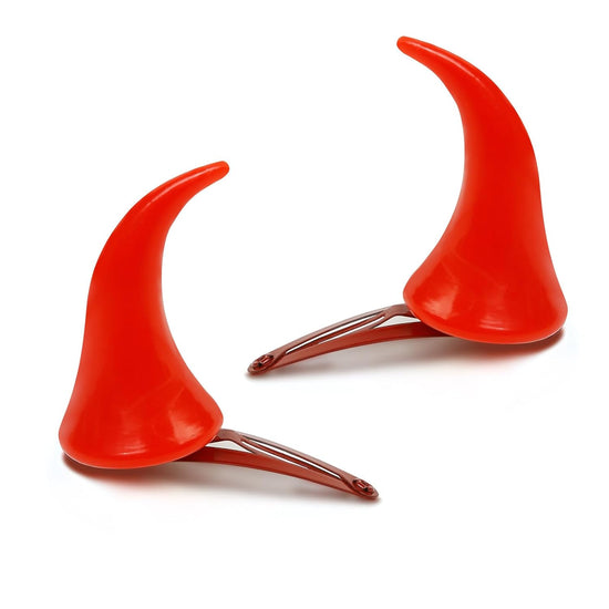 Devil Horns Hair Clips Red Horns Hair Clip Barrettes Demon Horns for Halloween Costume Cosplay Hair Accessories